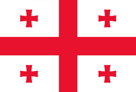 Gürcistan-Betimleyen: Zeynep GÜL  Beyaz zemin üzerine, bayrağı dörde bölen kırmızı bir haç işareti, her bir parçanın tam ortasında kırmızı, küçük haç işaretleri…