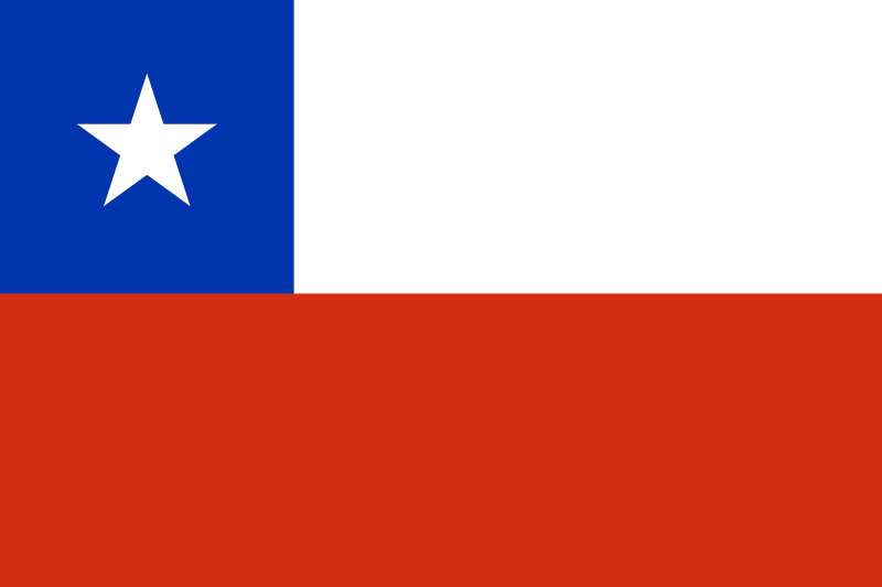 Şili-Betimleyen: Ayşenur KAVAK  Yatay dikdörtgen şeklindeki bayrağın alt yarısında kırmızı bir şerit üst yarısında ise sağ kısımda beyaz bir şerit ve beyaz şeridin tam solunda mavi renkli bir kare bulunmakta. Üst sol kısımdaki mavi renkli karenin tam ortasında beyaz renkli beşgen bir yıldız şekli bulunmakta.