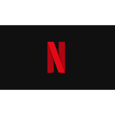 Netflix Siyah arka plan üzerinde kırmızı şeritlerden oluşan dikey N harfi simgesinin yer aldığı Netlfix logosu